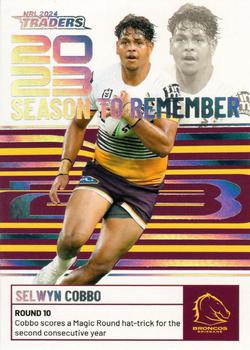 2024 NRL Traders Titanium - 2023 Season To Remember #SR02 Selwyn Cobbo Front